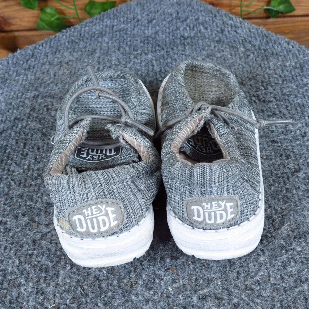 Hey Dude Wally Toddler Shoes Size 5 Casual Slip On Loafers Gray Textile‎